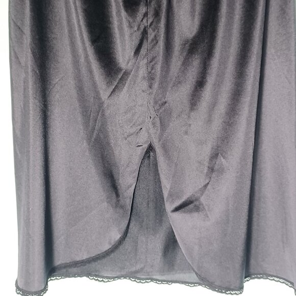 Vintage Half Slip Skirt Womens Medium Nylon Black Made In USA Feminine - Picture 7 of 8